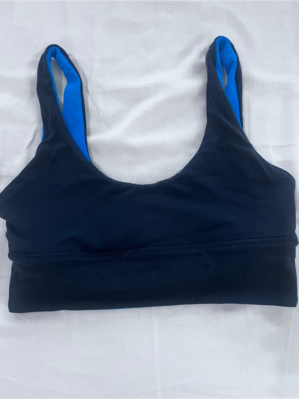 lululemon athletica Black Sports Bra with Blue Lining